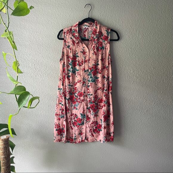 Jack by B.B. Dakota Pink Floral Button Down Dress - Picture 2 of 5